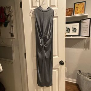 Missguided silver sleeveless dress